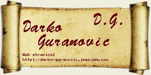 Darko Guranović vizit kartica